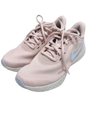NIKE Running Lace Shoes Pink Blue Size 8 EUC